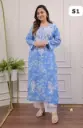 Pure Mulmul Cotton Chikankari Kurti With Pant 