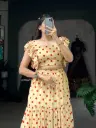 Georgette Polka Dot Print Co- Ord Set