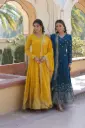 Premium Designer Partywear Faux Georgette Anarkali Gown with Dupatta 
