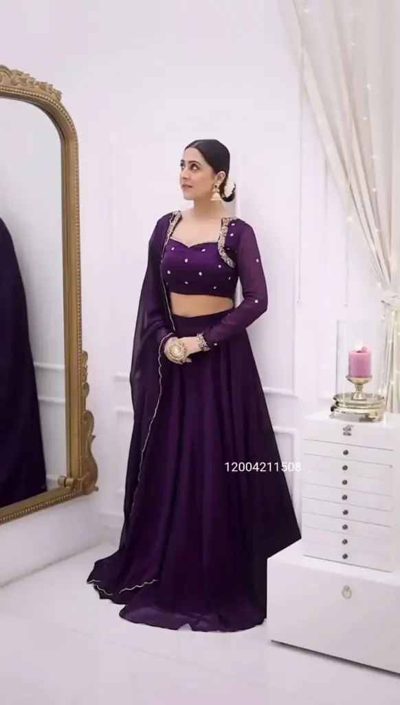 Faux Georgette  Designer Lehenga Choli Set