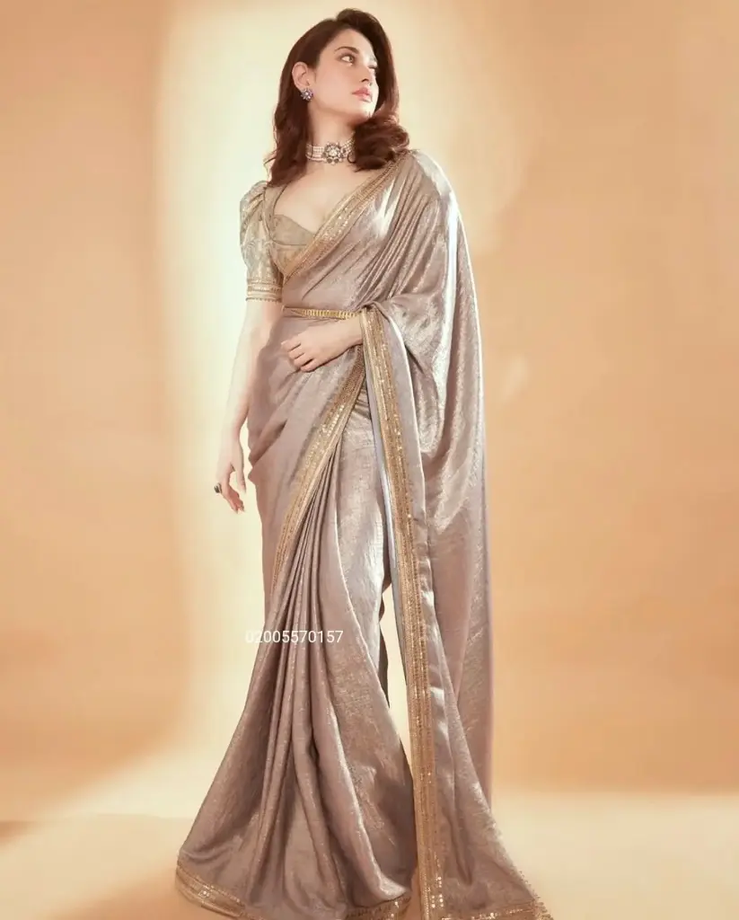 Tamanna Bhatia Inspired Designer Frandy Chiffon Saree with Blouse Piece 