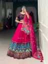 Ready to Wear Traditional Dola Silk Printed With Foil Work Lehenga Choli