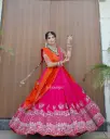 Faux Georgette Thread With Sequence Designer Lehenga Choli With Dupatta