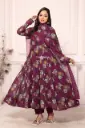 Heavy Faux Georgette Floral Printed Anarkali Suit with 4 Mtr flair 