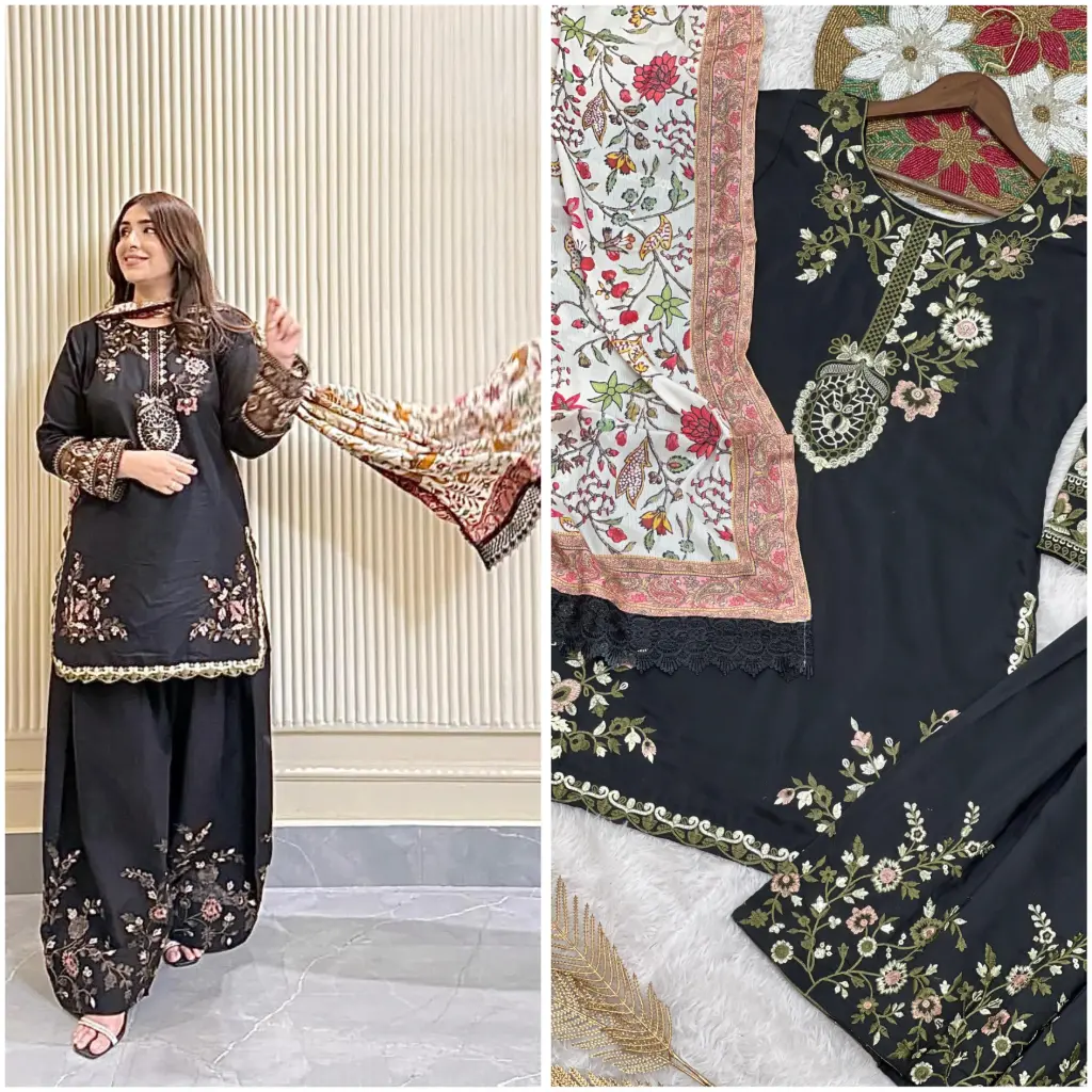 Elegant Maska cotton Designer Plazo Suit