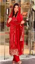 Pure Chinon Silk Embroidered Plazzo Set with Dupatta