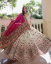 Heavy Muslin Cotton Beautiful Digital Print With Real Mirror Work Chaniya Choli