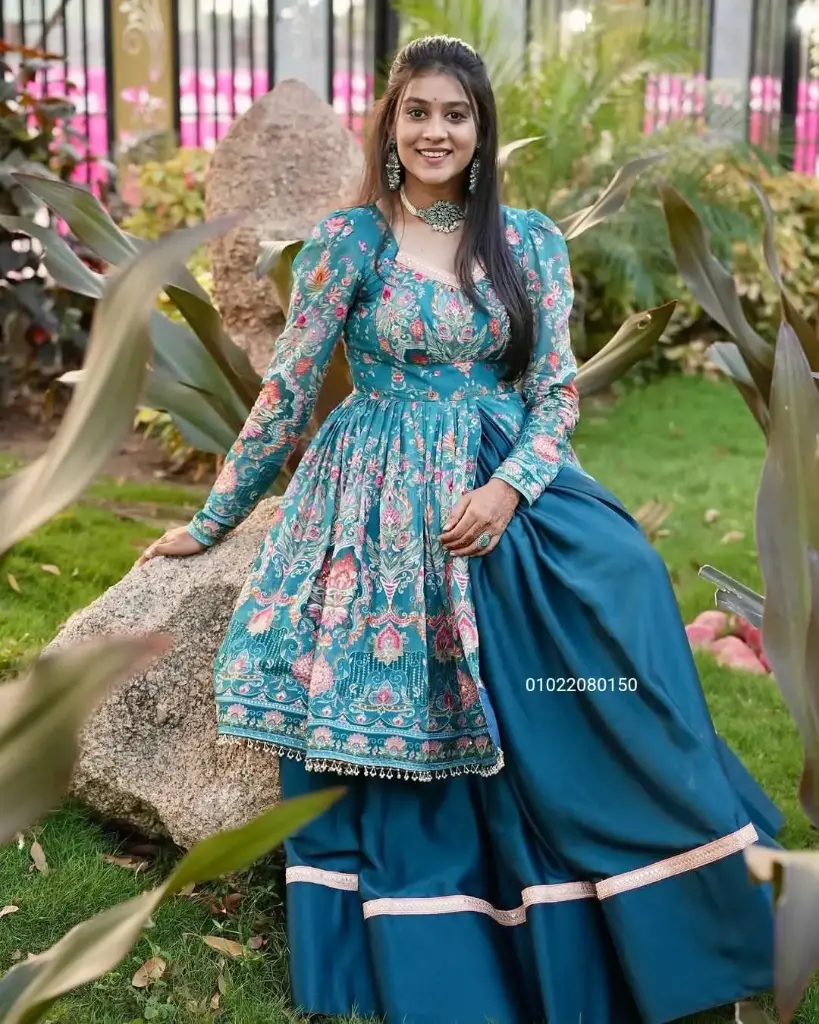 Premium Lehenga & Top Set in Fiyona Silk and Rayon