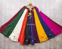 Navratri Special Foil Mirror Work Multicolor 6 Mtr Flair Chaniya 