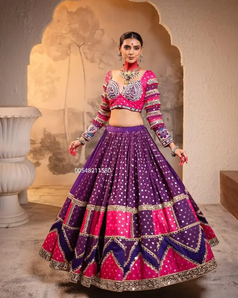 Navratri Special Real Mirror Work Chaniya Choli