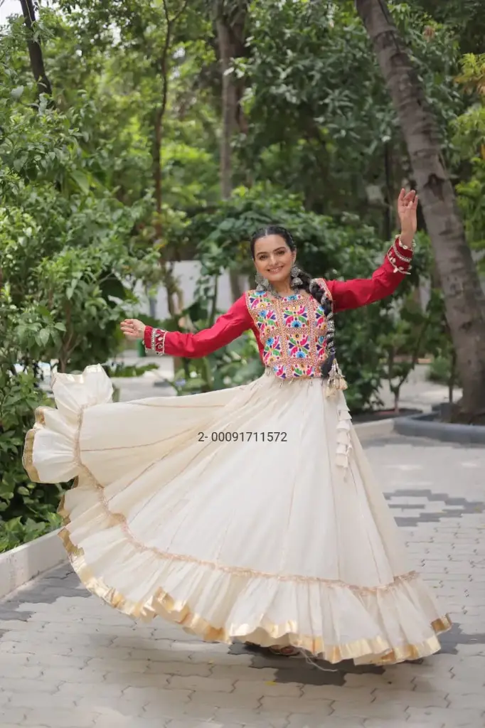 Kora Cotton With Attractive Gota-Patti Lace Navratri Collection