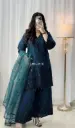 Roman Silk Cotton Beautiful Kurti-Plazzo Set