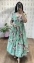 Faux Georgette Floral Print Maxi Dress Collection 