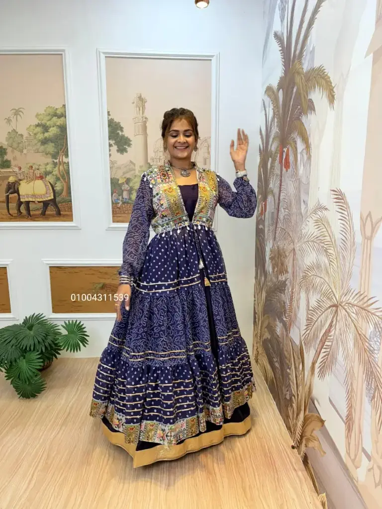 Navratri Special Shrug Blouse & Lehenga Collection