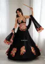 Heavy Rayon Black Ready to wear Navratri Lehenga Choli with Dupatta