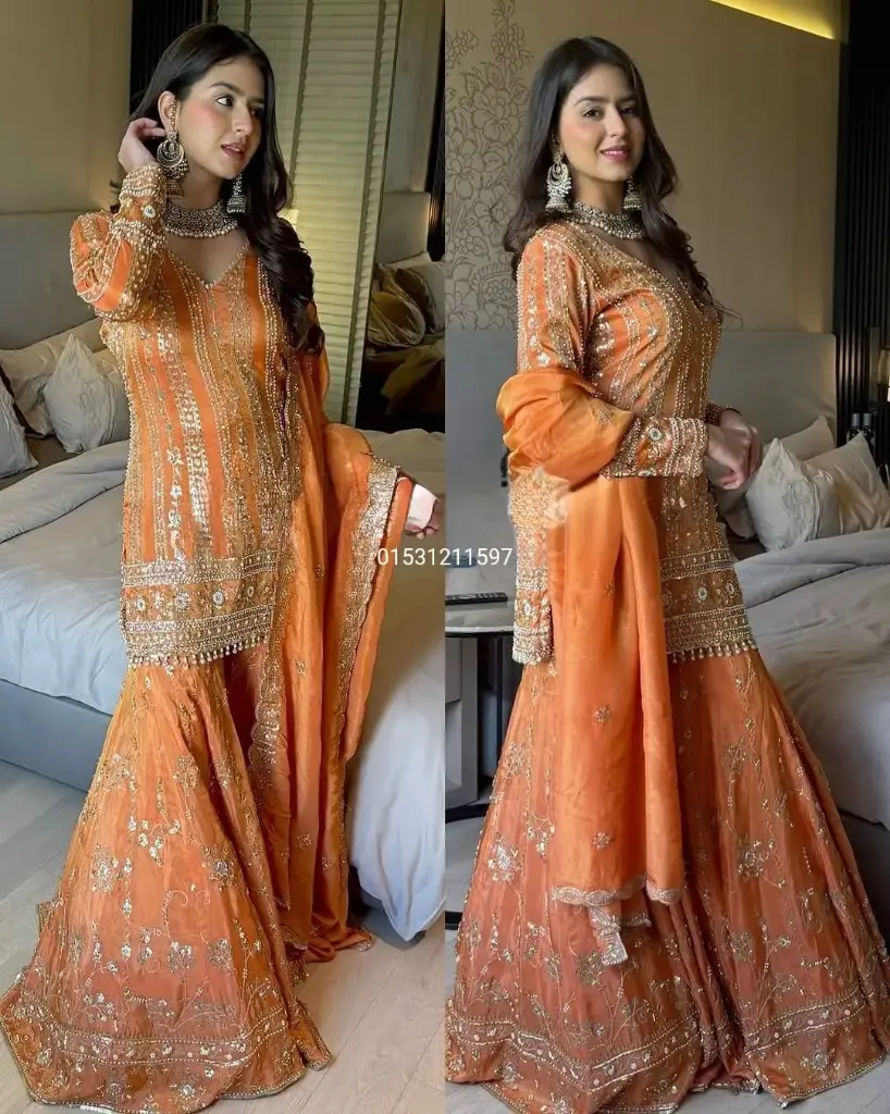 Faux Georgette Partywear Garara suit