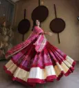 Heavy Muslin Cotton Navratri Special Designer Printed Lehenga Choli