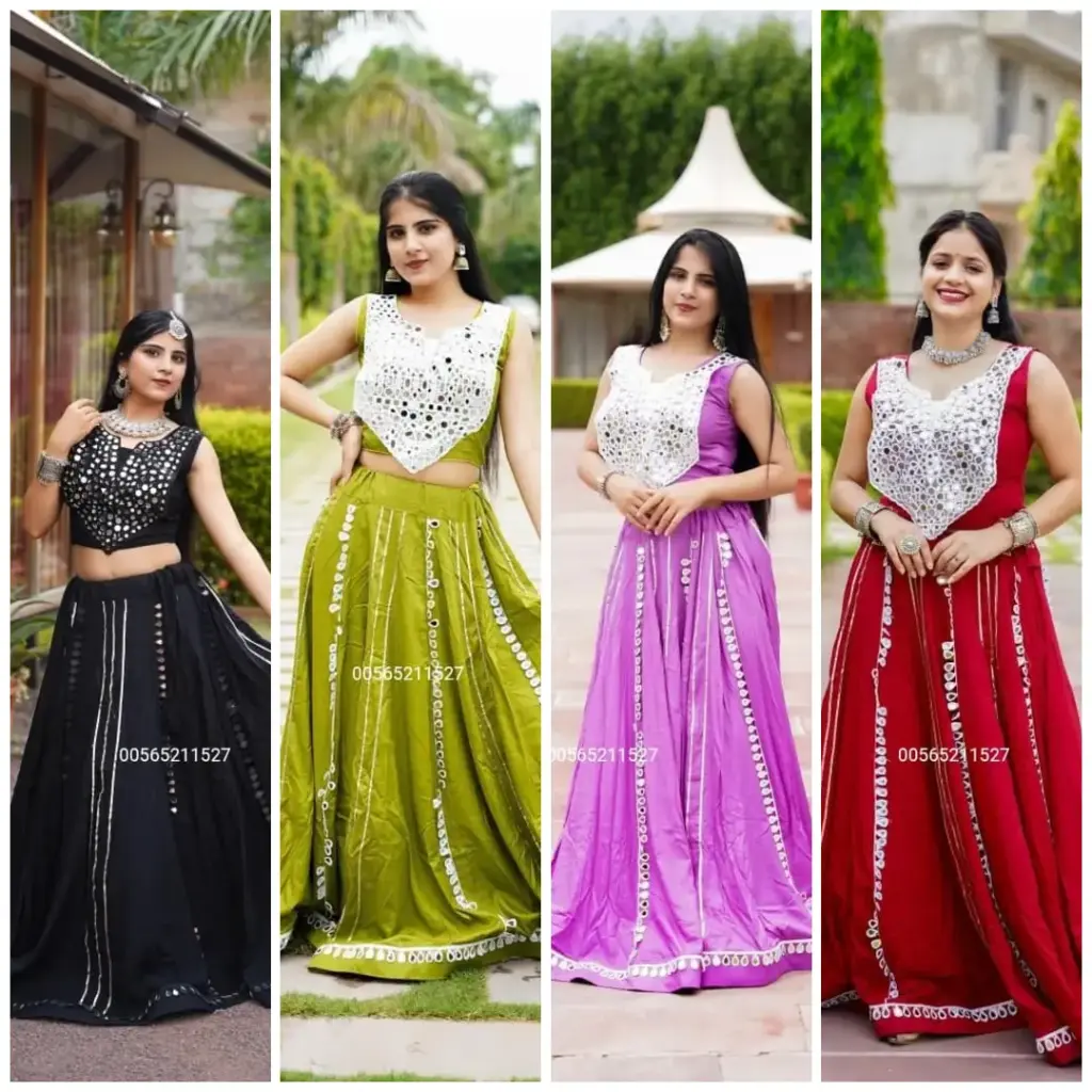 Pure Reyon Beautiful Navratri Lehenga Collection
