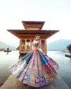 Heavy Muslin Cotton Navratri Special Designer Printed Lehenga Choli