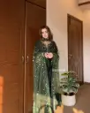 French Crepe Silk Designer Kurti-Pant & Dupatta Set