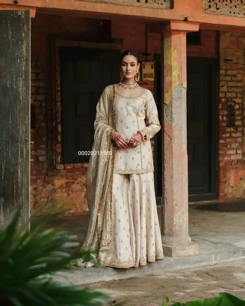 Designer Kurti Plazo Set With Beautiful Organza Silk Dupatta