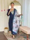 New 3-Piece Festive Wear Embroidery Rayon Kurta Set 