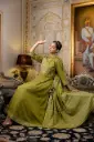 Trending Floral Embroidery Cotton Anarkali Suit Set 
