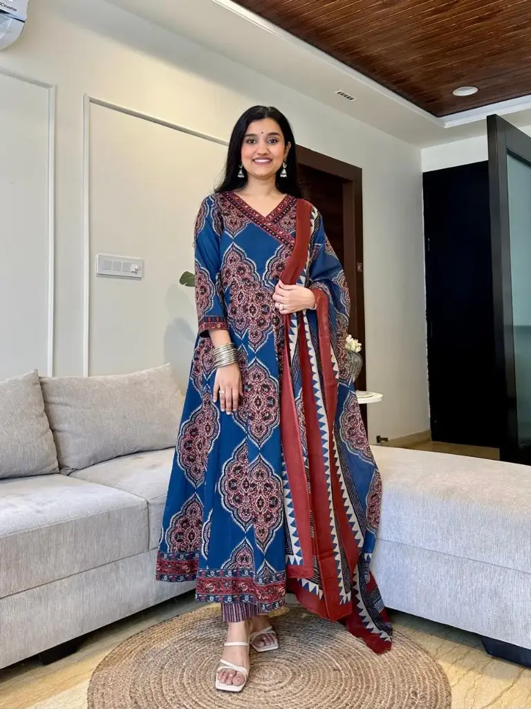 Premium Heavy Cotton Full Printed Dress With Printed Pant & Malmal Dupatta