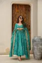 Festive Wear Chinon Silk Anarkali Gown with Dupatta 
