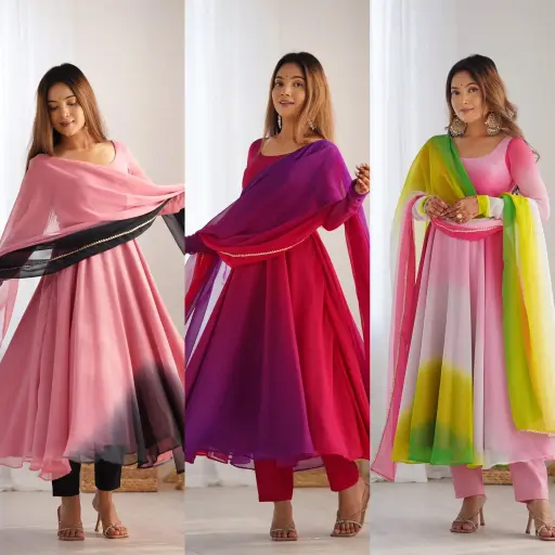 Trending Pure Soft Fox Georgette Anarkali Suit