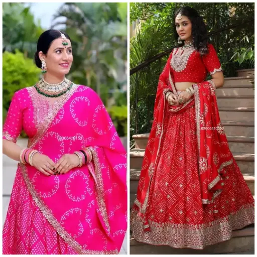 Embroidery Work Digital Printed Ready to wear Lehenga Choli