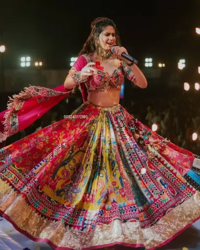 Heavy Muslin Cotton Designer Traditional Printed Lehenga Choli