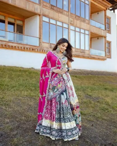 Heavy Muslin Cotton With Digital Print Designer Printed Lehenga Choli