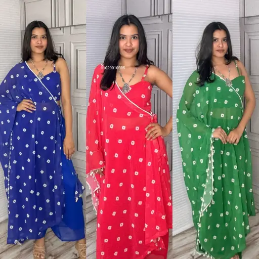 Trendy Bandhani Elegance Co-ord Set with dupatta