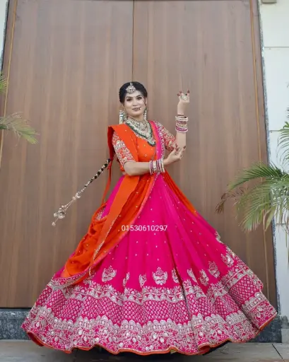 Faux Georgette Thread With Sequence Designer Lehenga Choli With Dupatta