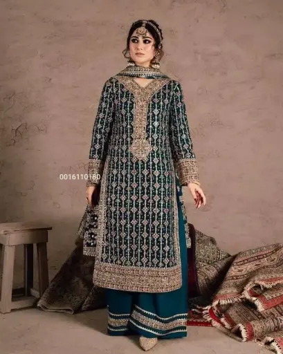 Heavy Georgette With Beautiful Sequins Embroidery Work Kurta Set