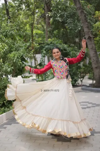 Kora Cotton With Attractive Gota-Patti Lace Navratri Collection