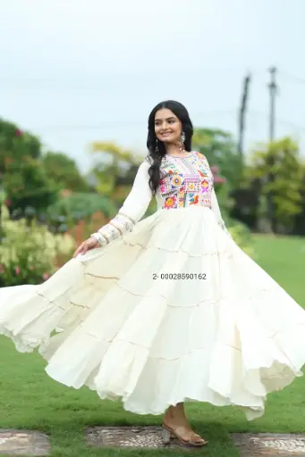 Multi Thread Embroidered & Gota Patti Work Navratri Gown Collection