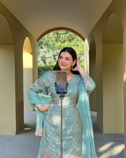 Kurta Plazzo And Dupatta Set With Beautiful Sequence Embroidery Work