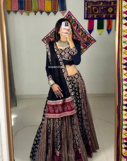 Printed Reyon With Kodi Lace Stitched Lehenga Choli