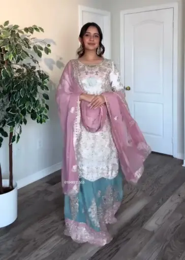 Readymade Designer Top Plazzo & Dupatta Collection