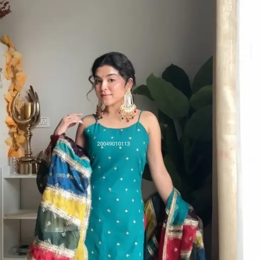 Blooming Georgette Sleeveless Sharara Set