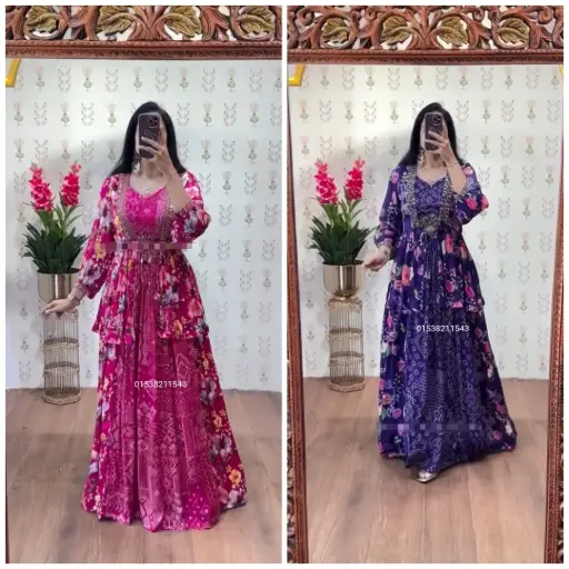 Chinon Festival Special Crop Top With Shrug