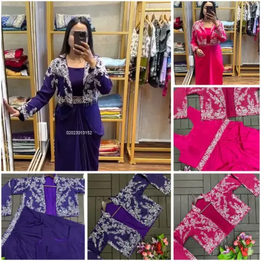 Party Wear Koti with Lehenga