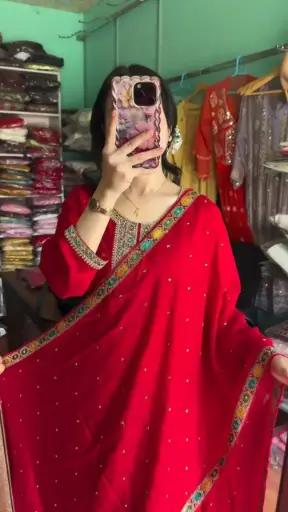 Festive Wear Heavy Chinon Silk Top-Bottom And Dupatta Set